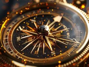 Kompass im goldnen Licht