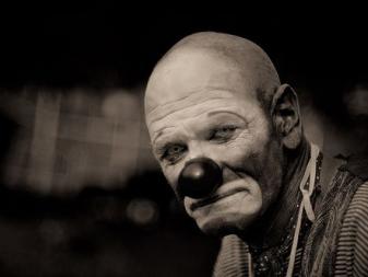Trauriges Clownsgesicht